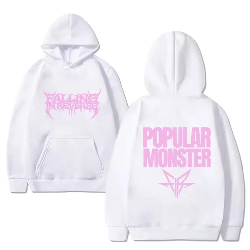 Banda de Rock Falling in Reverse Novo Álbum Popular Monstour Impresso Moletom Com Capuz Homens Mulheres Moda Y2k Streetwear