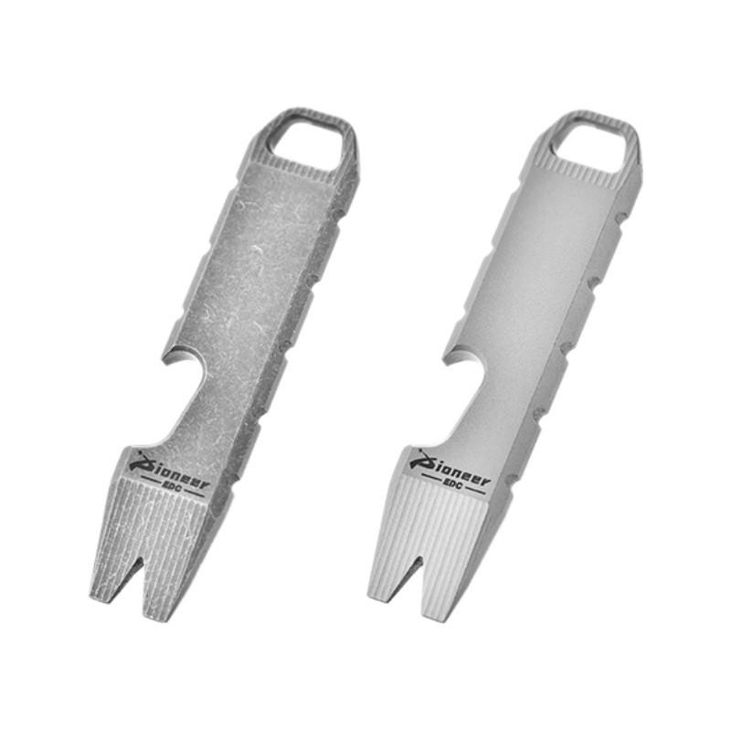 Titanium Multi-Tool Pry Bar Outdoor Camping EDC Self Defense Bottle Opener