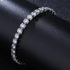 Luxury Hiphop Iced Out 4mm Cubic Zirconia Crystal Tennis Bracelets For Women Men Gold Color Silver Color Bracelet Chain Jewelry