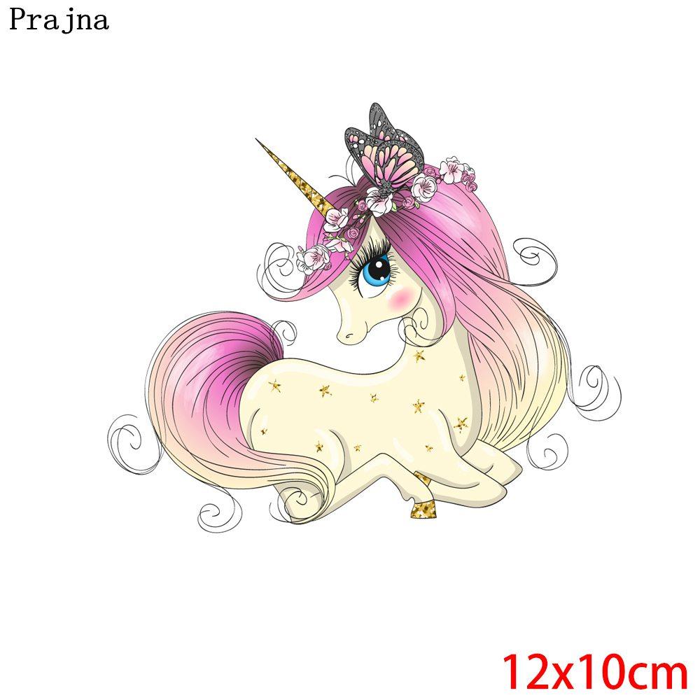 Cartoon Cat/Unicorn Patch Iron On Transfer For Clothing Cute Animal Thermal Transfer For Clothes Thermo Sticker On Clothes Decor