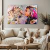 Modern Sexy Girls with Leopard Graffiti Art Canvas Painting  Wall Art Pictures Posters and Prints for Living Room Home Decor