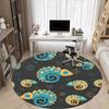 1pc Chameleon Pattern Office Round Area Rug, Indoor Mat Suitable For Office, Under Office Chairs Bedroom Living Room Home Decor, Room Deco