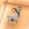 Vintage Fashion Design Goat Brooch Cute Animal Brooch Clothing Accessories for Holiday Gifts