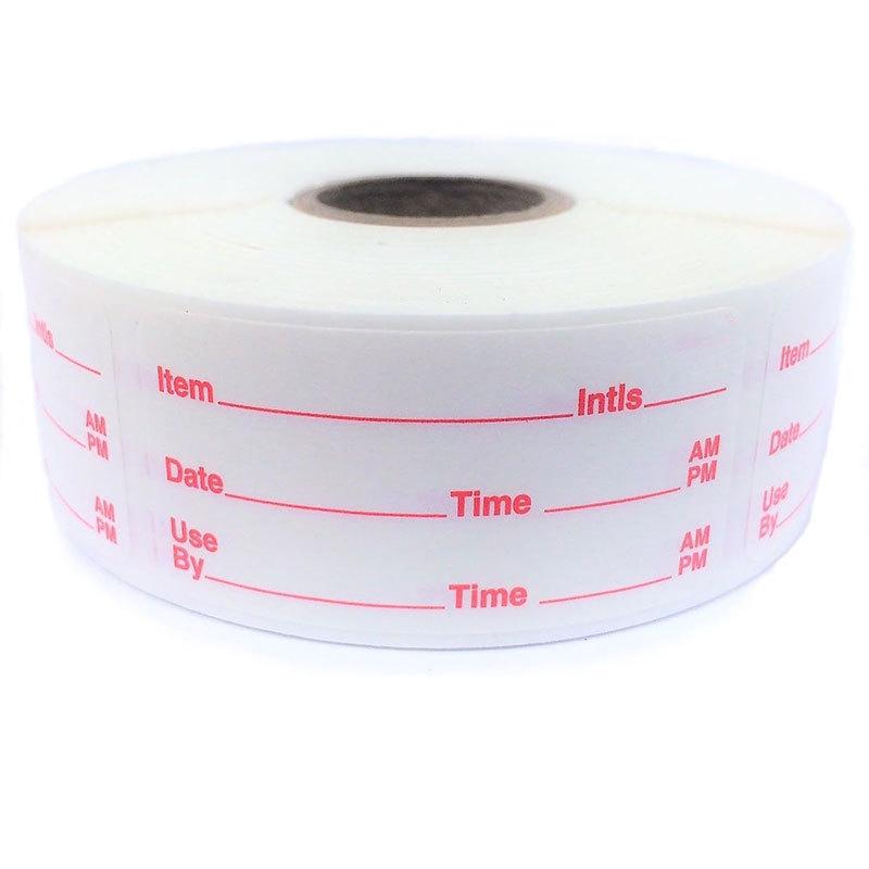 Rotating Self-Adhesive Kitchen Food Label Stickers, 2.5×5cm, 250/Roll Refrigerator Labels