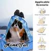 1PC Custom Name Cosmic Cat Portrait outdooor Flannel blankets Throw Blanket All-Season Throw Gift Bedspread for Couch, Bed, Camping Holiday Birthday g