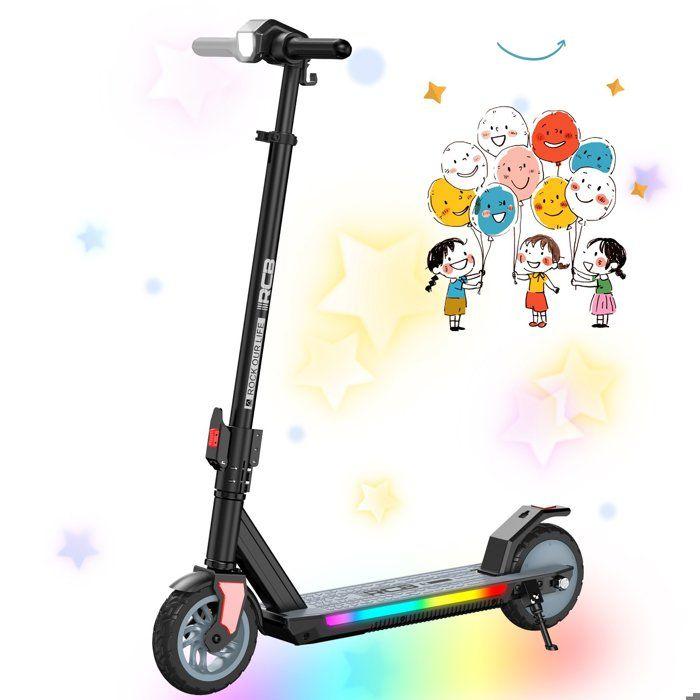 RCB R12 PRO Elektrische Kinderstep 7 Inch, 220W, 25,2V 5,2Ah, 15 km, 18 km/u, In Hoogte Verstelbaar, Opvouwbaar, Zwart