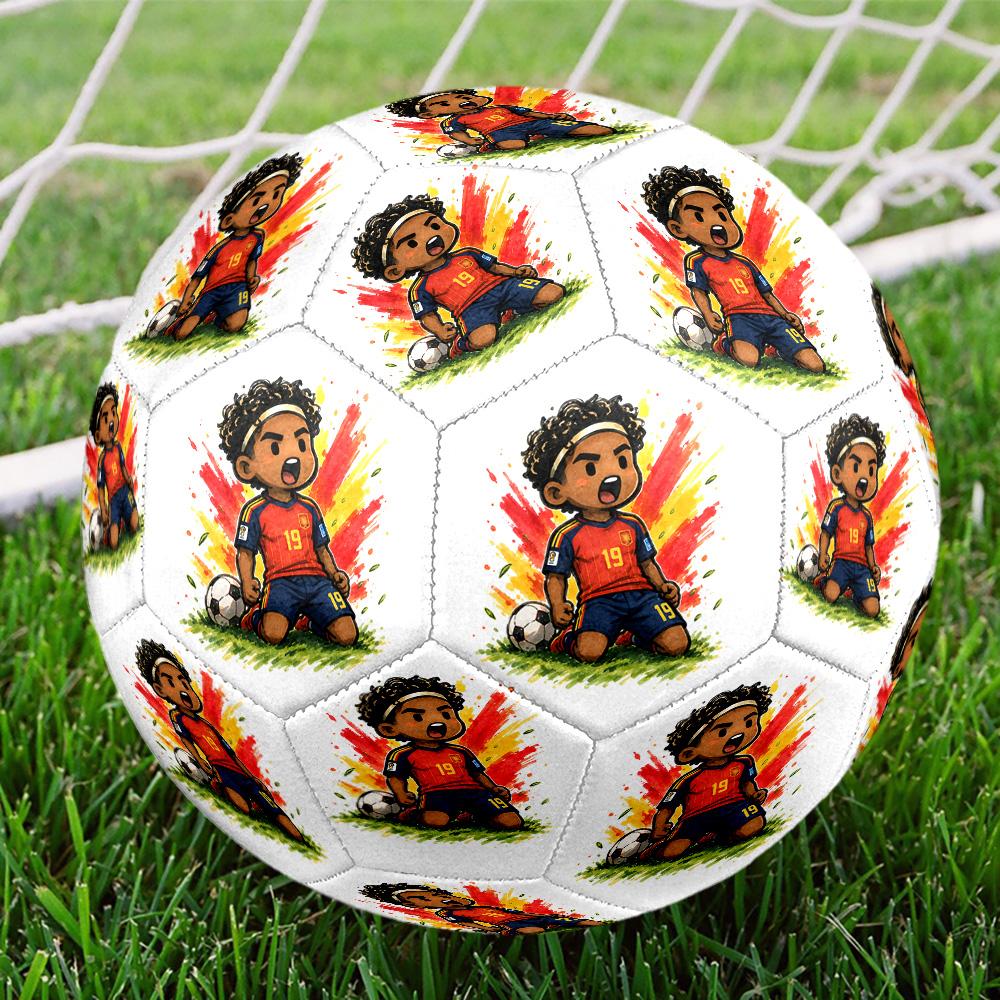 Soccer Player Celebration Size 5 Soccer Ball Machine Stitched Outdoor Training and Matches Unique Gift for Soccer Lovers