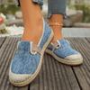 Fashion 2025 Autumn Canvas Shoes Breathable Casual Shoes Slip-On Hemp Shoes  Women Footwear