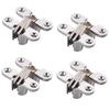 4Pcs Sturdy Cross Hinge High Adaptability Door Hardware Concealed Cross Door Hinge for Door