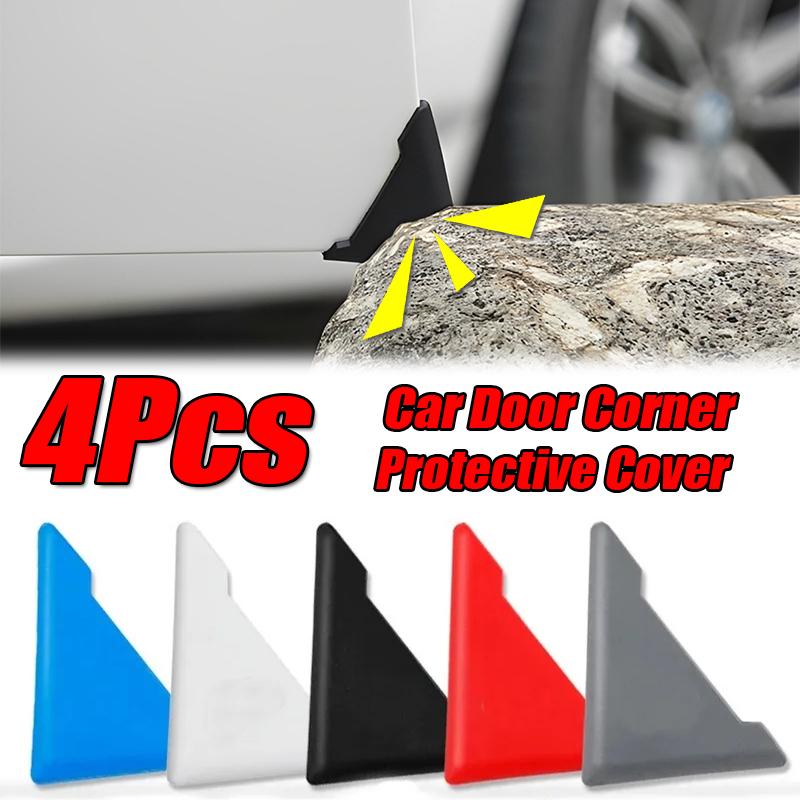 2/4Pcs Car Door Corner Protective Cover Door Scratch Protector Silicone Anti-collision Covers Door Corner Guard Auto Accessories Interior Mirrors 6