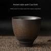 Japanese Style Handmade Retro Stoneware Tea Cup Ceramic Kung Fu Tea Cup Fragrance-Smelling Cup Small Single Cup Teacup Bowl Mug