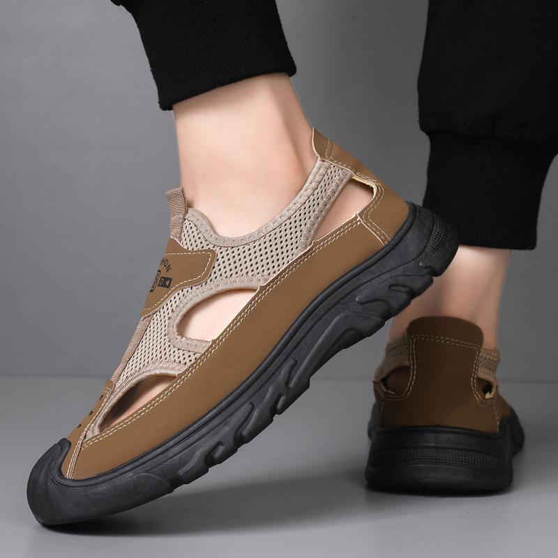 Summer New Bag Head Sandals Outdoor Non-slip Sports Casual Shoes Hollow Mesh Shoes Breathable Men's Shoes
