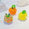 Mini Glass Halloween Pumpkin Sculpture Handmade Decorative Figurine Ornament Cute Cushaw Small Statue Home Desktop Decor New