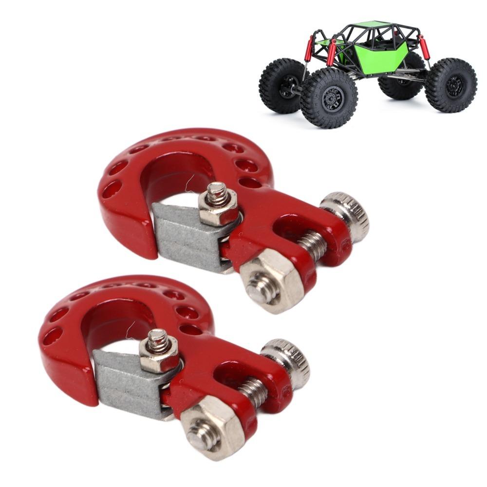 2Pcs 1/10 Scale Winch Trailer Hooks for SCX10/D90/D110/TF2/TRX4/Tamiya CC01 Climbing Car