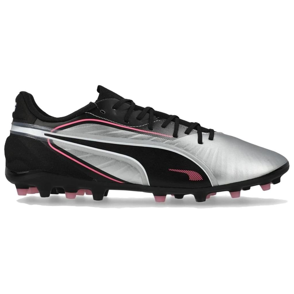 Puma King Match Fashion Comfortable Soccer Shoes Unisex sneaker Silver Gray 108319-02