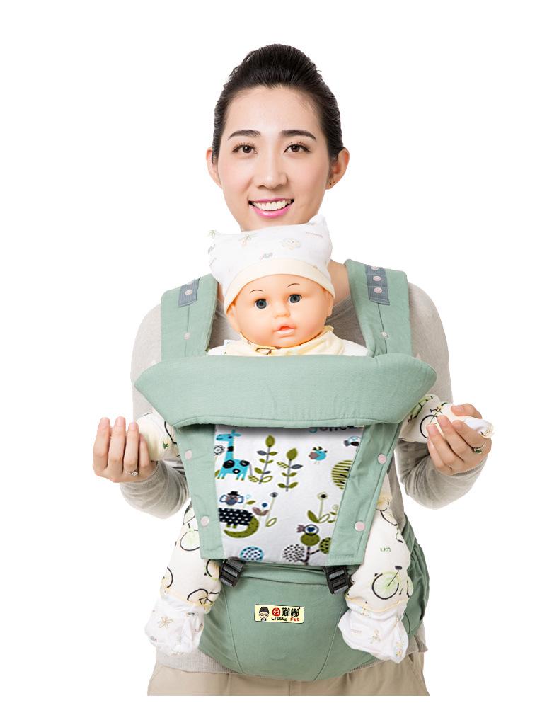 

Многофункциональная переноска для ребенка с дышащим поясным сиденьем и регулируемыми плечевыми лямками зелёный