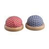 Wood Bottom Fabric DIY Craft Needlework Pin Cushion Sewing Accessories Needle Holder Needle Pillow