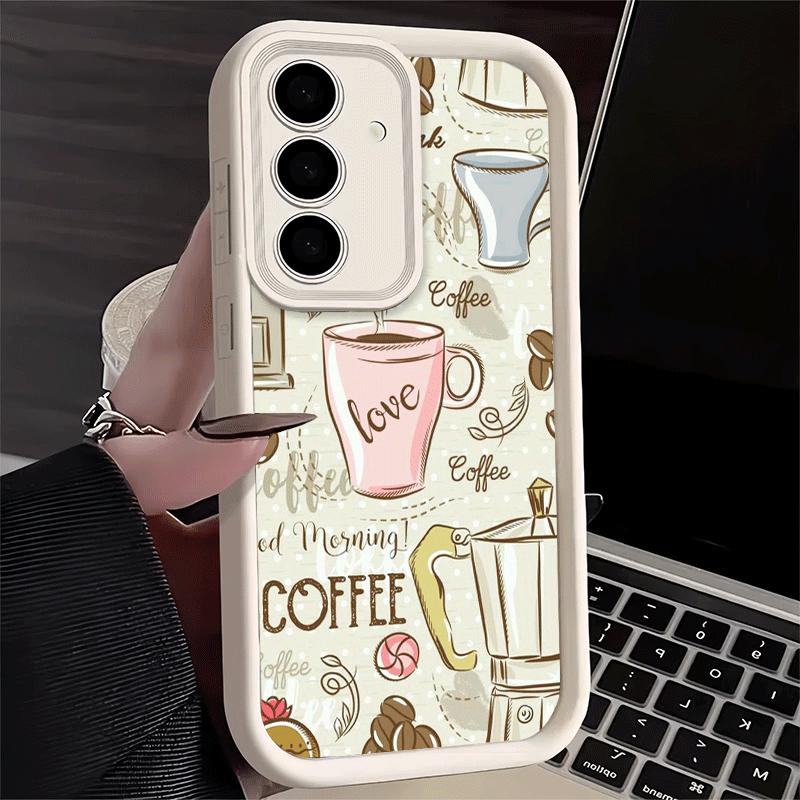 

Phone Case for Samsung Galaxy A17 A16 A15 A14 A13 Black Coffee Fashion Style A56 A36 A26 A55 A35 A25 A54 A34 A24 A53 A33 A23 A07 Samsung A15