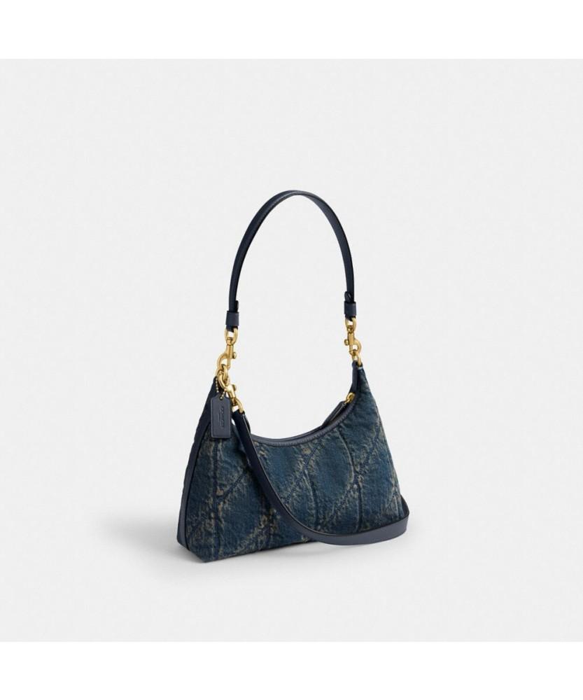 Coach Juliet Shoulder Bag 25 In Regenerative Cotton Denim With Quilting Cdz67 B4Ymw