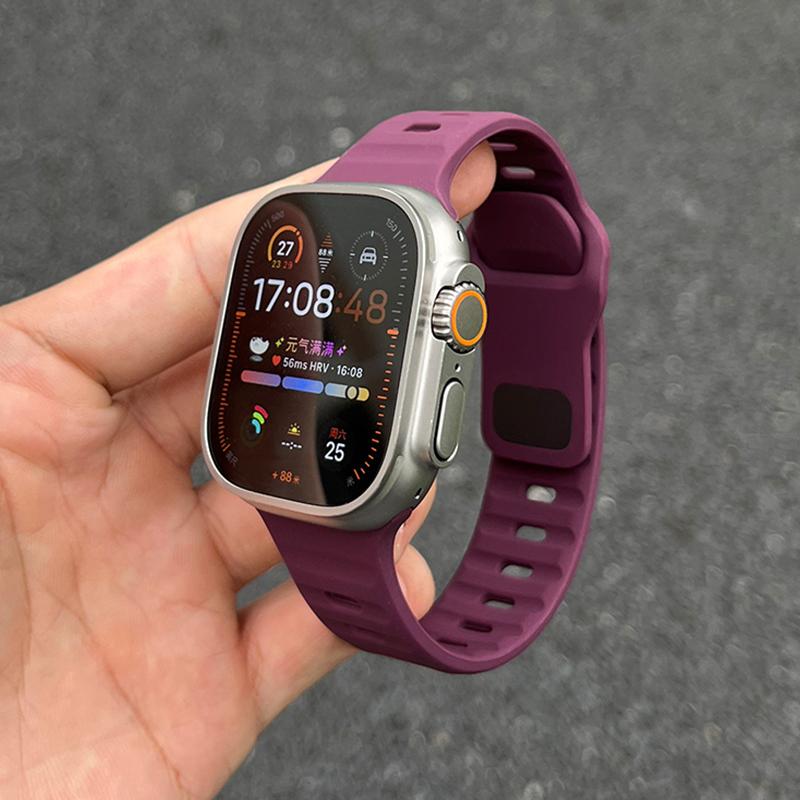 

Силіконовий ремінець для Apple Watch серії 10 46мм 42мм ремінець 44мм 45мм 40мм 41мм спортивний браслет iwatch 8 7 6 5 4 3 SE 9 Ultra 2 49мм S10 46-42 44 45 49mm