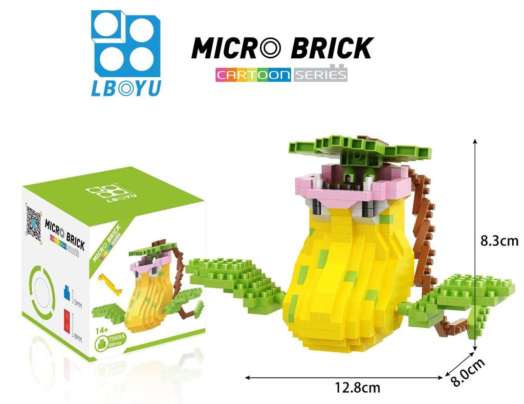 Pokemon Micro Building Blocks Marowak Jigglypuff Gengar Mudkip Piplup Raichu Gyarados Pikachu Mini Brick Figures Toy  For Kids