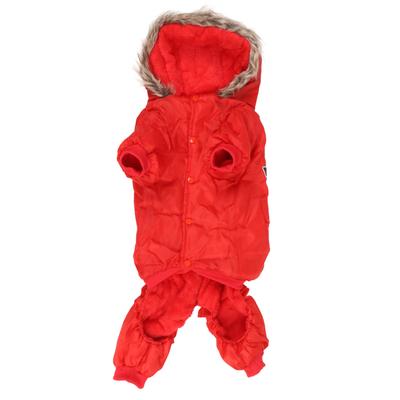 Hunde-Hoodie-Mantel Verdickt Gepolsterte Baumwolle Winterschutz Warm Hunde-Daunenjacke mit Taschen für Große