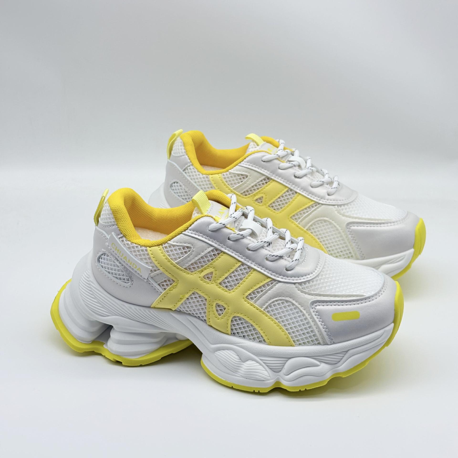 

Mesh shoes women s thick-soled dad shoes 2025 summer soft-soled hollowed-out and breathable, light and not tired, versatile sports and leisure shoes 40 жёлтый
