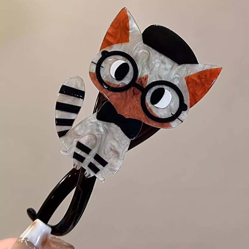 

Cute Acrylic Cartoon Cat Twist Hair Clip For Women Girls Long Hair Holder Barrette Hairpin Hairgrip Fashion Hair Accessories