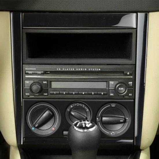 Black Center AC Radio Panel Trim For VW Golf 4 Mk4 Jetta Bora R32 Gti 1999-2004