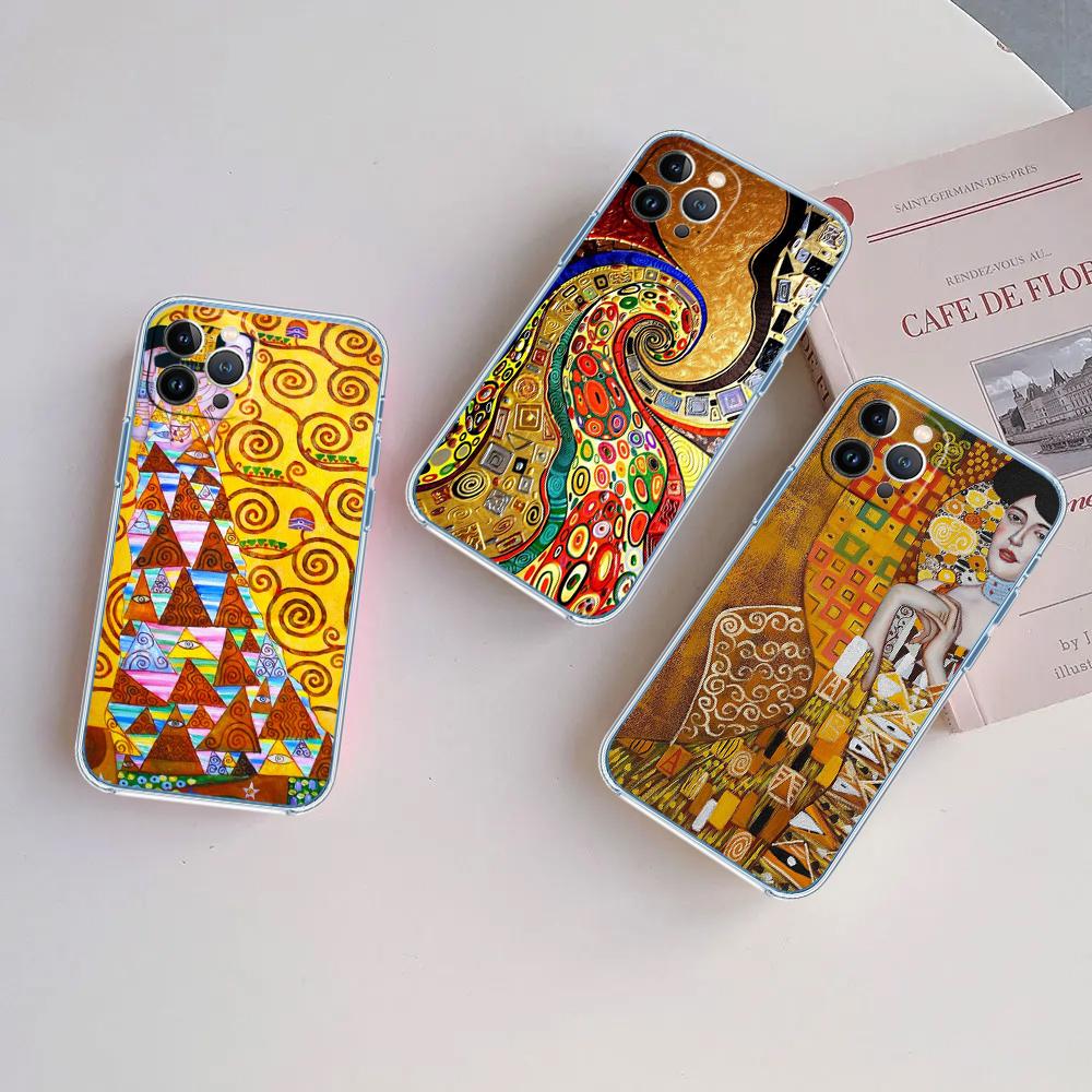 BF67 Gustav Klimt Soft Shell Transparent Phone Case for Motorola Moto G7 G8 G9 G84 G85 G73 G24 G15 Z2 Play Power Plus