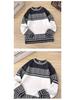 Winter Long Sleeve Color Block Loose Knit Sweater - Warm Round Neck Hollow Harajuku Top