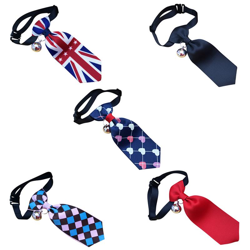 Collar de Corbata para Perro Mascota Estilo Británico Corbata Ajustable con Campana para Decoración