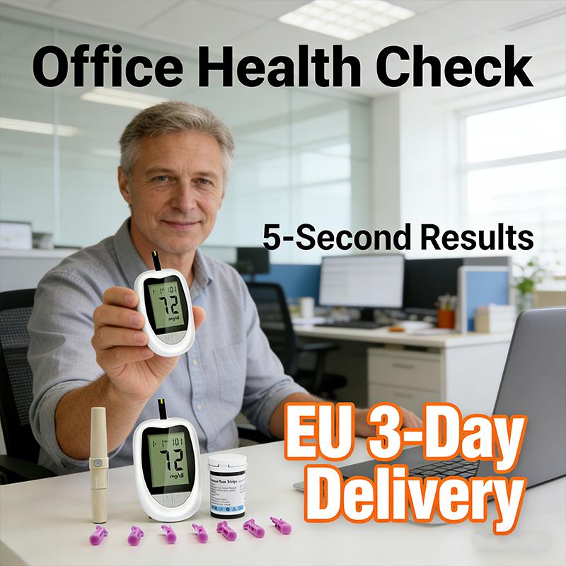 Pomiar glukozy po posiłku – Dokładność klasy medycznej, Szybki odczyt, Bezbolesny test, Przystępne paski, Dostawa w 3 dni w UE