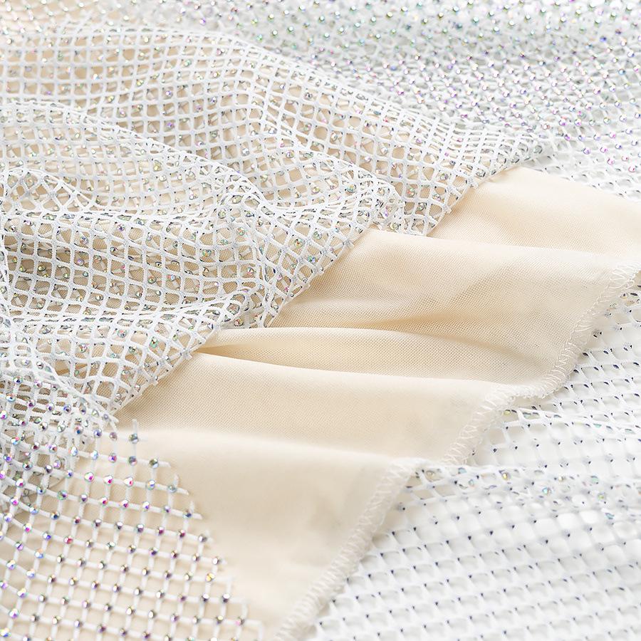 2025 Spring Women's European & American Slimming Shiny Diamond Dress