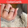 Bague Wrap Géométrique en Cuivre Réglable Élégante Pour Femmes Design Minimaliste Moderne