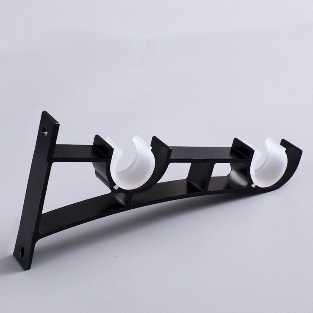 

Aluminium Alloy Curtain Rod Brackets Black 7.29 Inches Curtain Rod Holders for Wall Durable Heavy Duty Duty Curtain Rod Hooks чорний