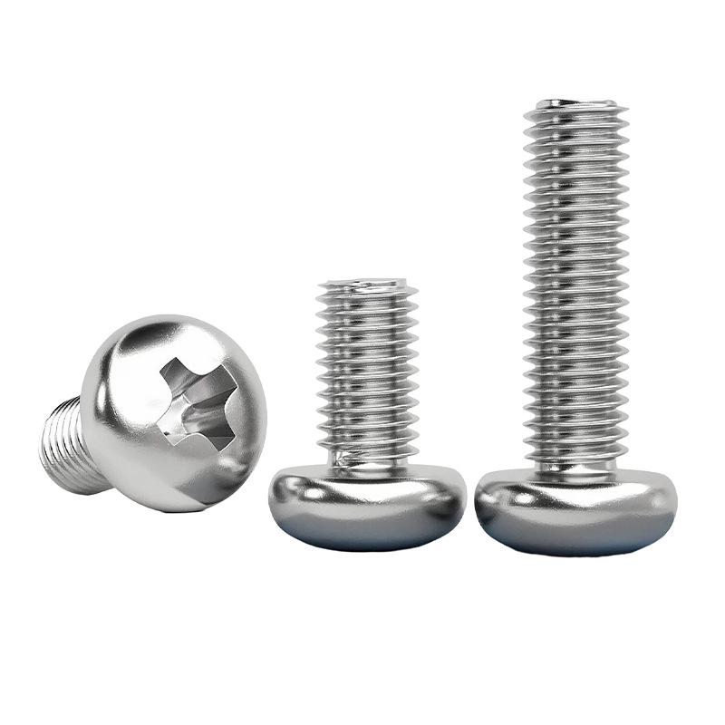 304 Stainless Steel Phillips Pan Head Screw M3-M10, Round Head
