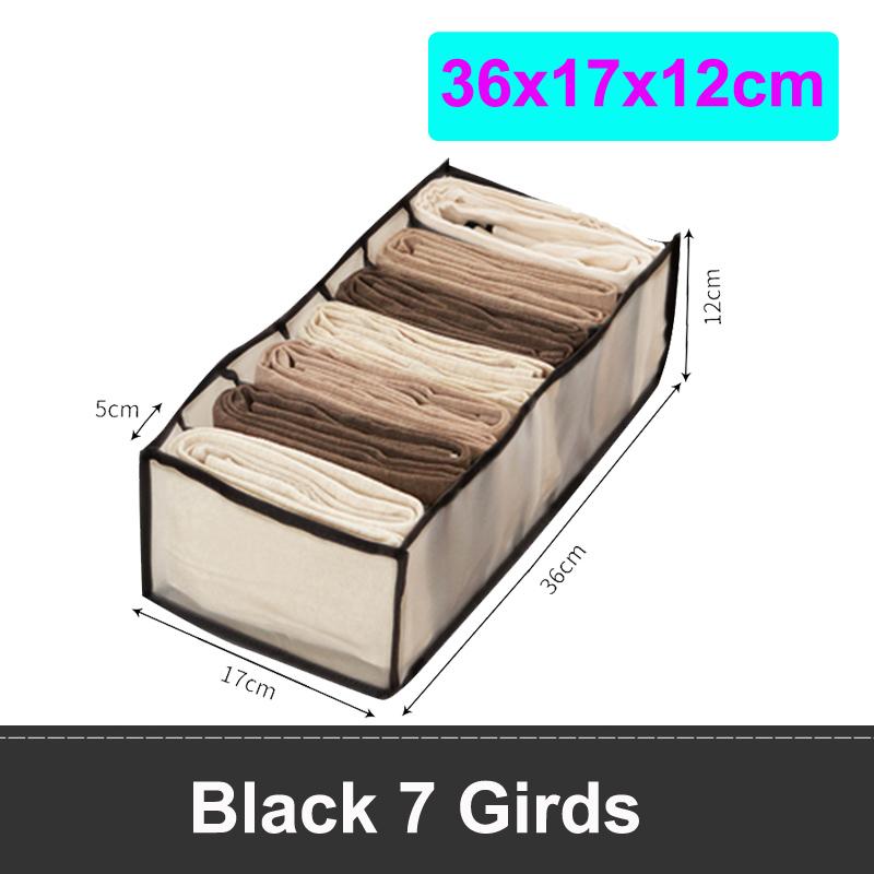 

Foldable Closet Organizer Storage Box Underwear Organizer Drawer Divider Box 7 Grids Jeans Box Clothes Drawer Organizer For Bra