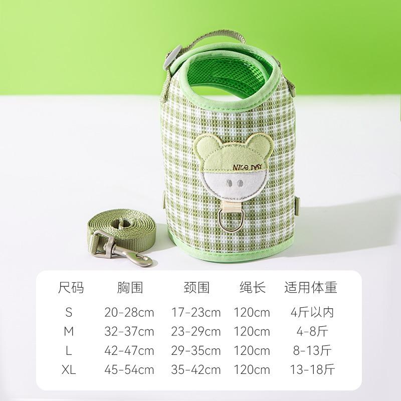 Cat Traction Rope Anti-break Free Special Cat Rope for Walking Out Cat Chain Vest Type Chest Strap Pet Cat Rope