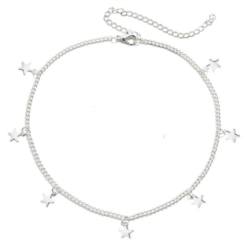 Stylish and simple five-pointed star pendant necklace, cheap necklace supply