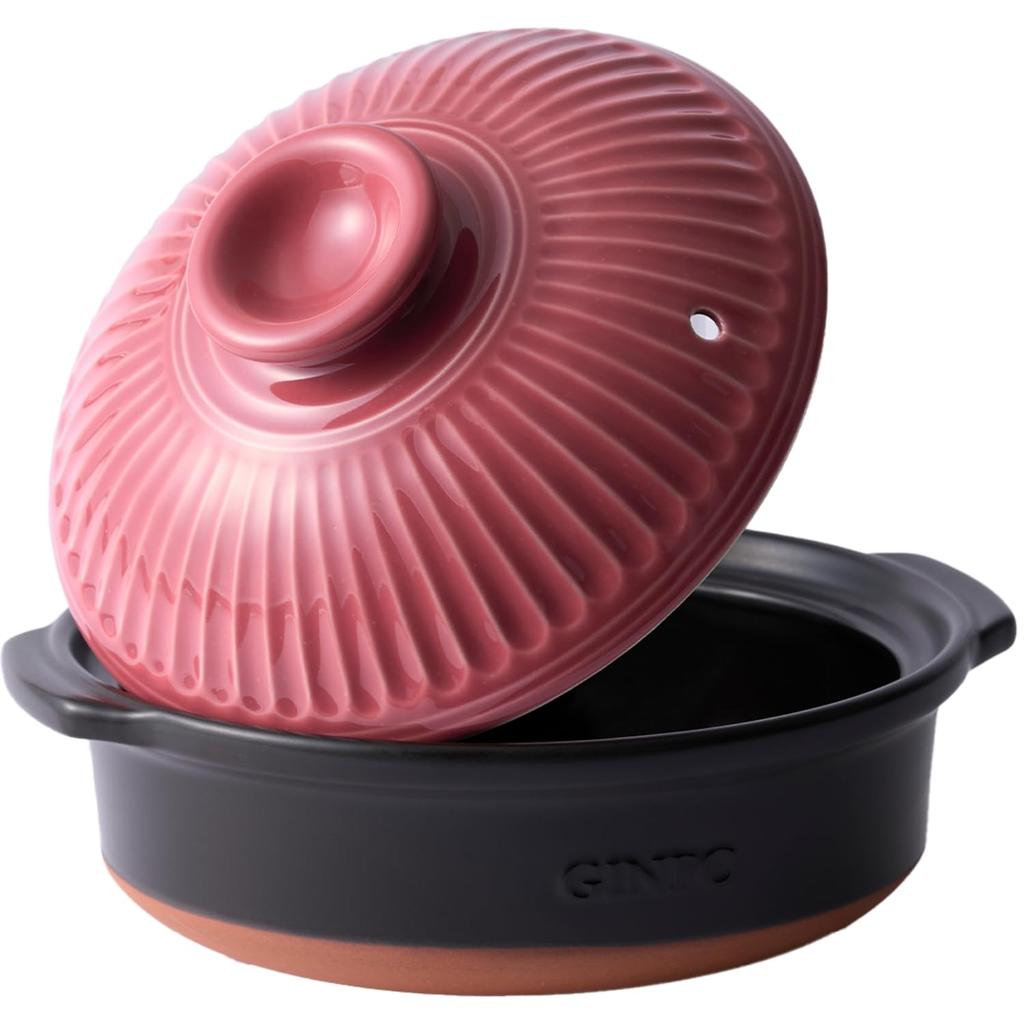 Clay Pot for One Deep Ginpo Made In Banko Official Online Exclusive Rice Direct Oven No. 6, Person, One-person Pot, One-person Pot, Chrysanthemum,