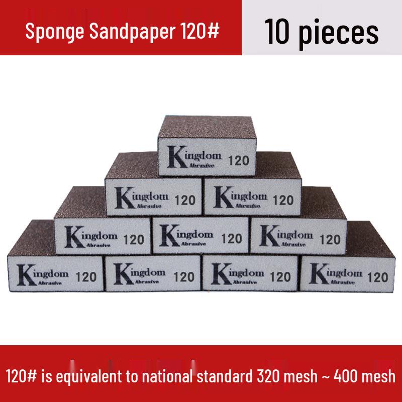 Sponge Sandpaper Block for Wall, Wood, Metal, Rust Removal, Polishing, Grout Cleaning, and Pot Scouring