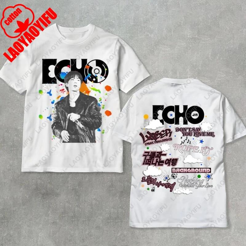 Retro Echo Tracklist Run Seokjin Ep Tour 2025 Jin Cotton Tees Dont Say You Love Me SuperTuna Tshirt Kpop Fan Army Women Men Tops