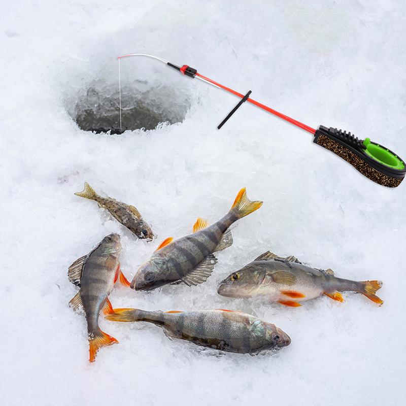 Mini Portable Plastic Ice Fishing Rod Detachable Replaceable Tip Winter Lure Fishing Rod Fishing Accessories