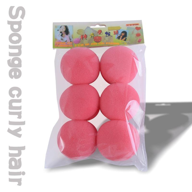 Lazy Sleeping Curling Sponge Ball Hair Curling Strawberry Type Non Hurting Hair Softening Curler spherical розовый