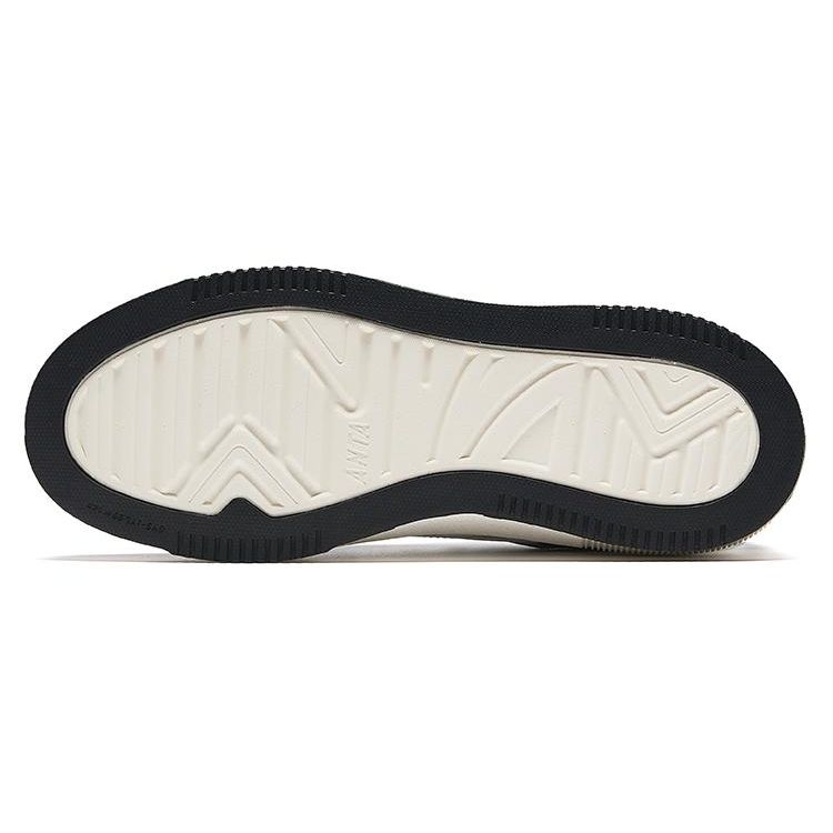Anta Milk Cap Height Increasing Lightweight Low Top Sneakers Men Sneakers Black White 912428008-5