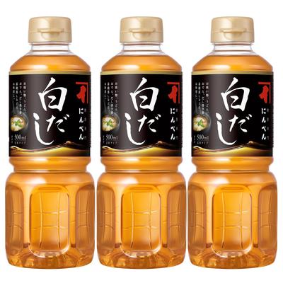 Ninben White Dashi 500mL X 3 Bottles Dilution Type Dashi and Bonito Flakes Store Established In 1699