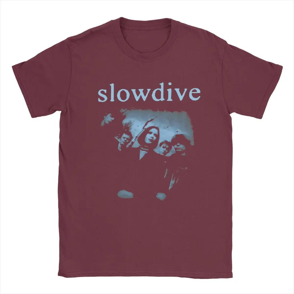 Slowdive Herren T-Shirt Neuheit T-Shirts Kurzarm Rundhals T-Shirts Reine Baumwolle Sommerkleidung