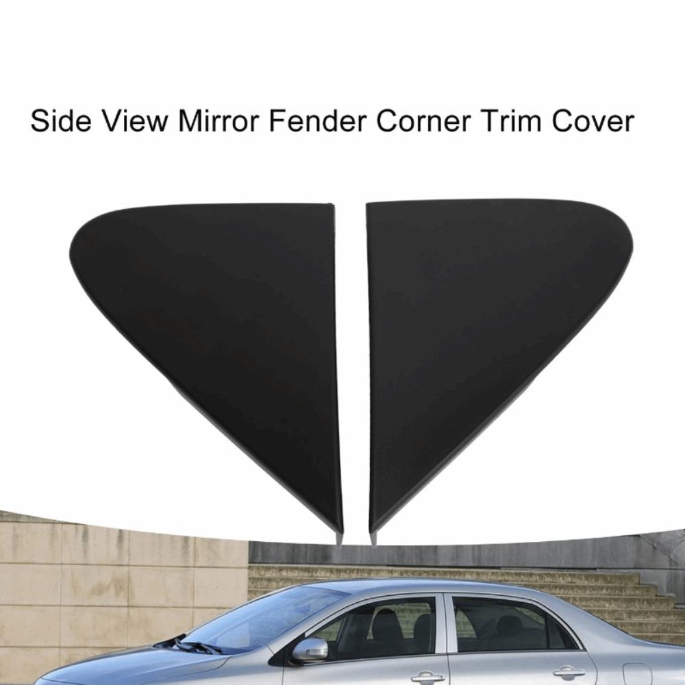 2PCS Black Fender Corner Cover Side Mirror Trim for Corolla 2008-2013 Body Panel Repair