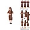 Medieval Peasant Costume For Children Adults With Polyester Fabric For Stage Play Performances